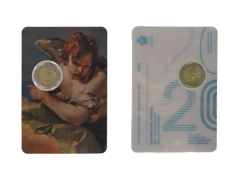 San Marino 2 Euro Münze, 2020, Giambattista Tiepolo Folder