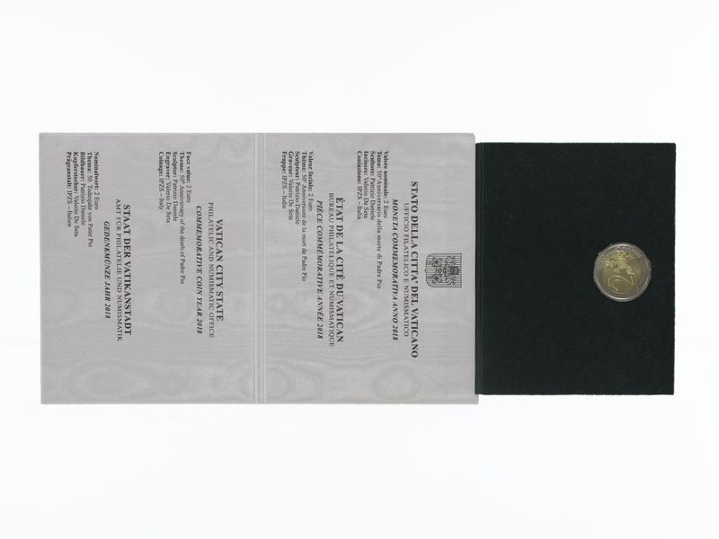 Vatikan 2 Euro Münze, 2018, Todesjahr von Pater Pio