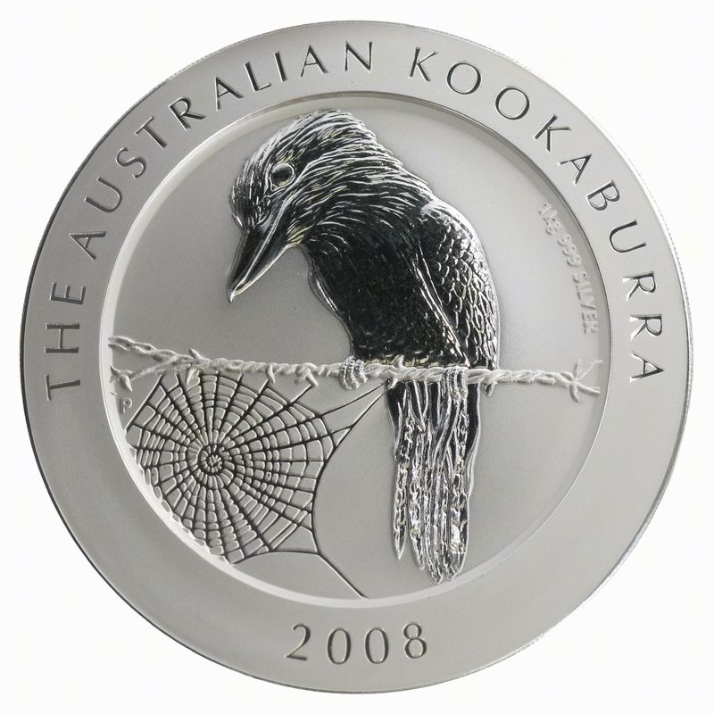 Australien 30$ Kookaburra 2008, 1 Kilo Kg  Silber