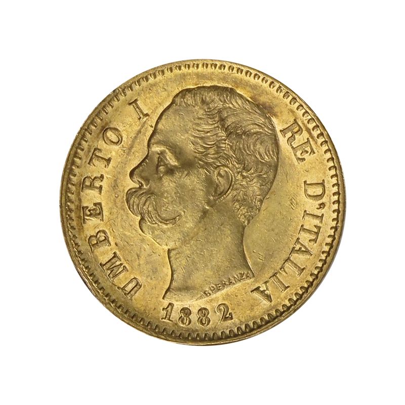 Italien Umberto I. 1882, 20 Lire Gold