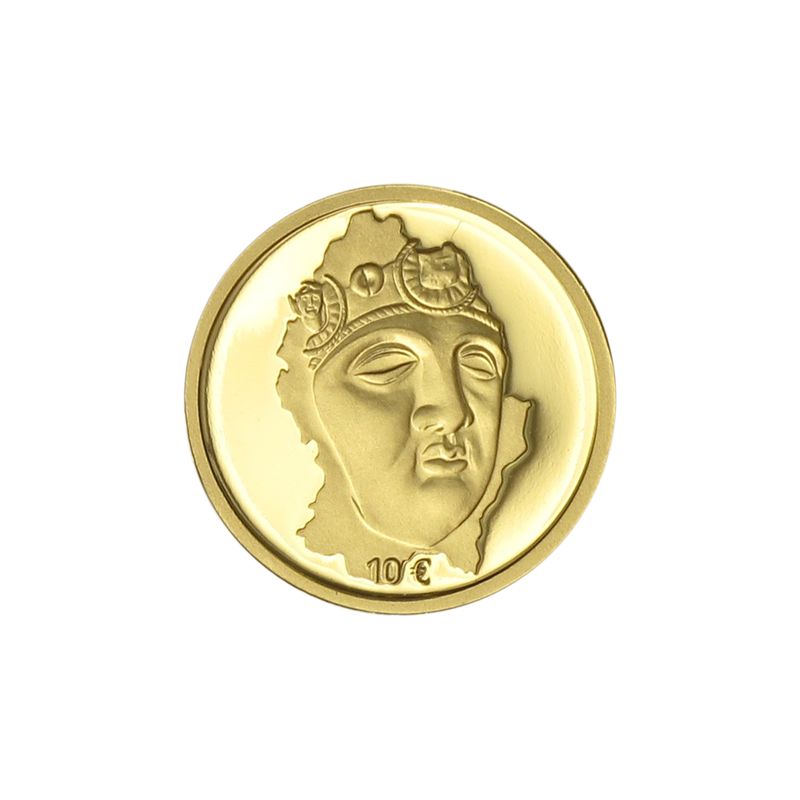 Luxemburg 10 Euro Gold, 2004, Maske Hellange, original