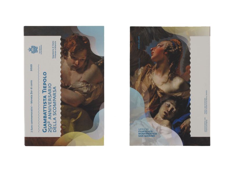 San Marino 2 Euro Münze, 2020, Giambattista Tiepolo Folder