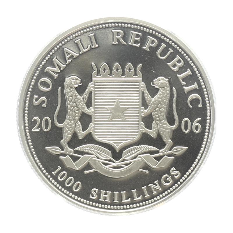 Somalia 1000 Sh. Elefant  2006, 1 Unze