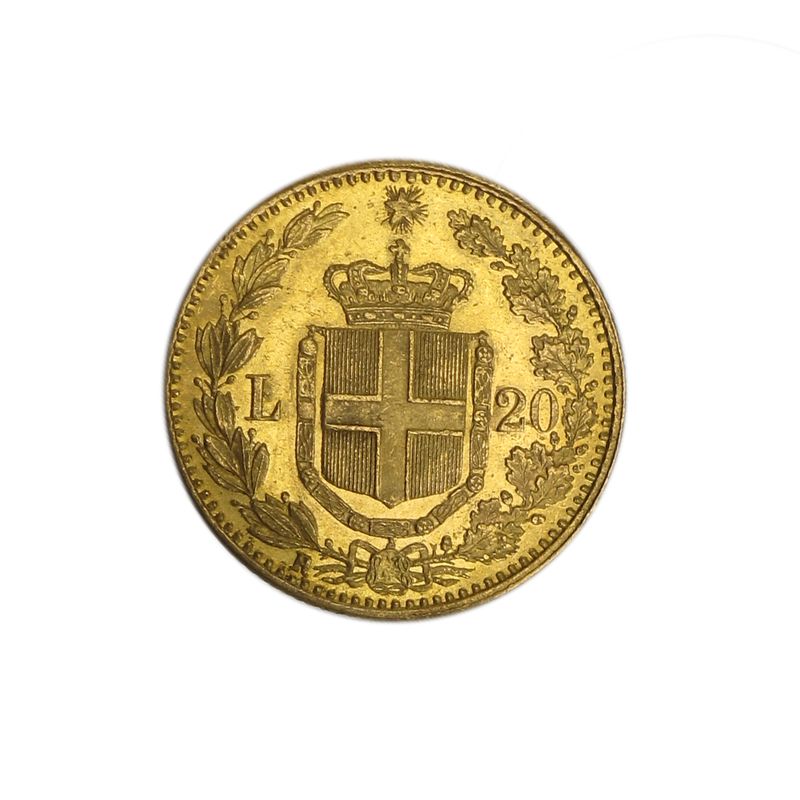 Italien Umberto I. 1885, 20 Lire Gold