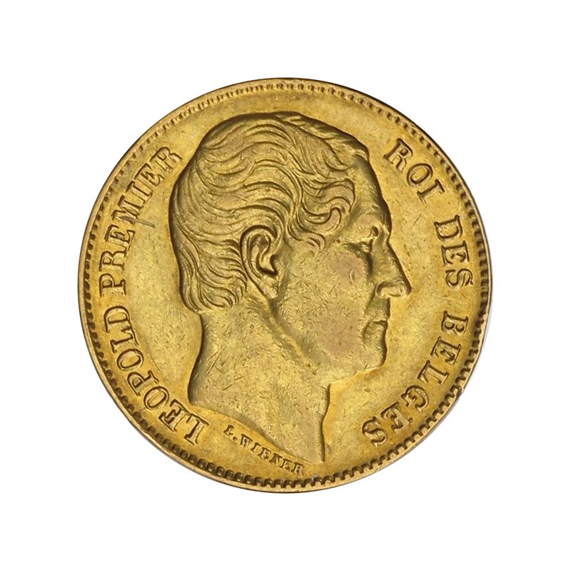 Belgien Leopold I  1865 (L. Wiener), 20 Francs Gold