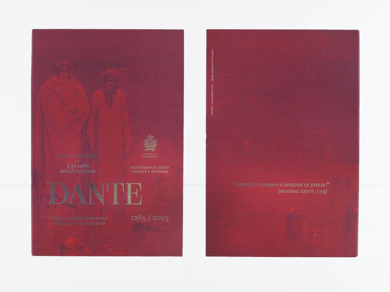 San Marino 2 Euro Münze, 2015, Dante Alighieri Folder