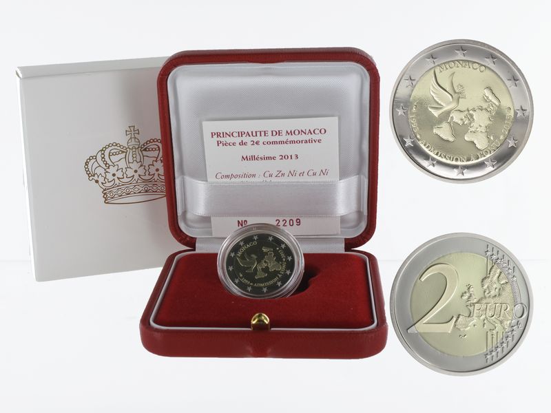 Monaco original 2 € 20 Jahre UNO., 2013 PP in Originalbox