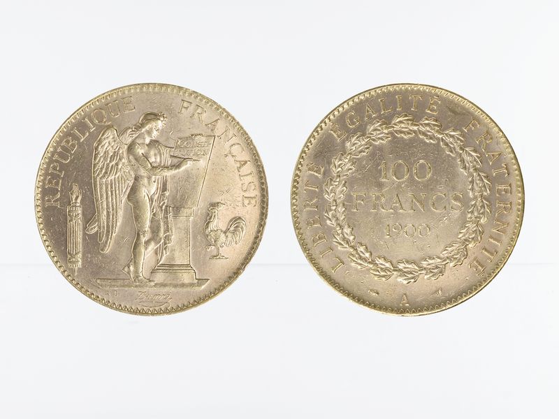 Frankreich 100 Fr. Genius stehender Engel 1900