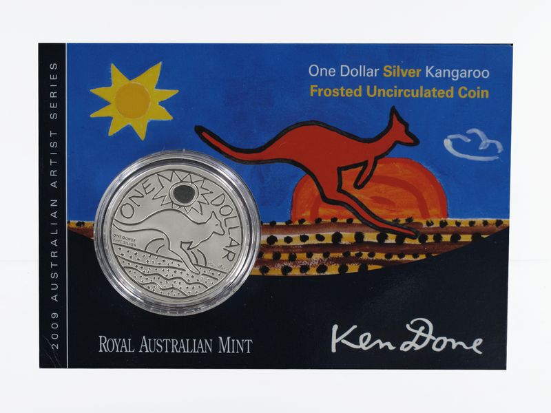Australien 1$ Känguru 2009, 1 oz  Silber Folder