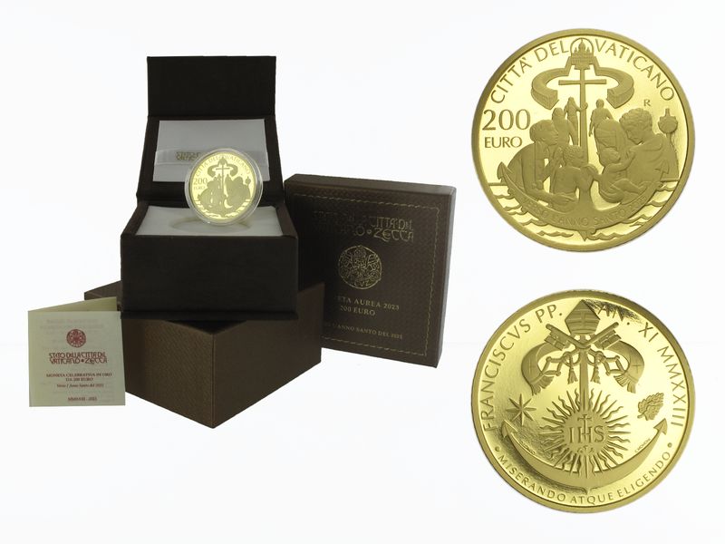 Vatikan 200 € Gold, 2023 Auf dem Weg zum Heiligen Jahr