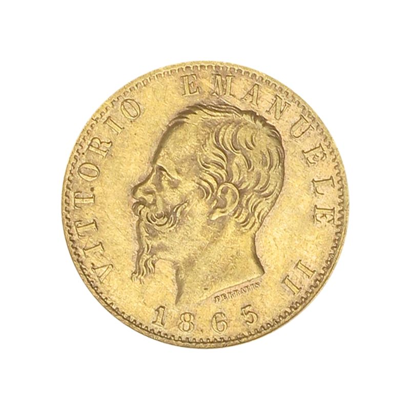 Italien Emanuele II . 1865, 20 Lire Gold