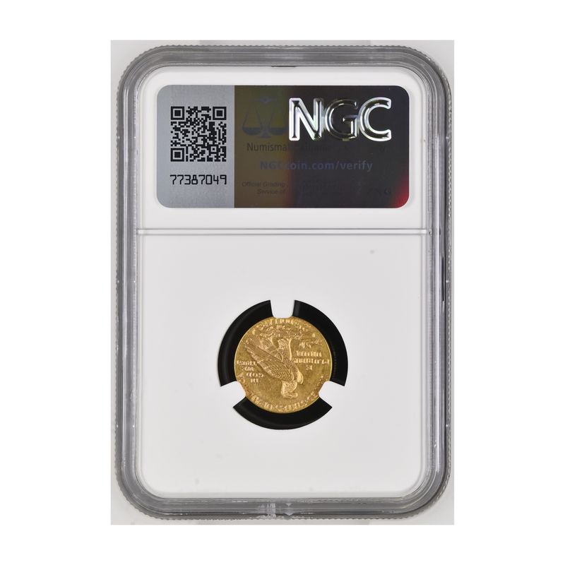 USA 2,5 Dollars Gold Indian Head 1915, Slab NGC MS61