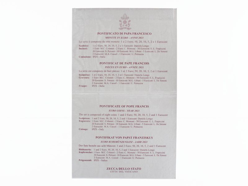 Vatikan original KMS, 2021 Stgl., im Folder