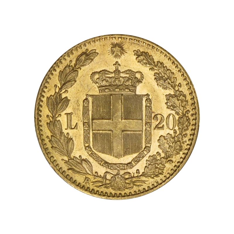 Italien Umberto I. 1882, 20 Lire Gold