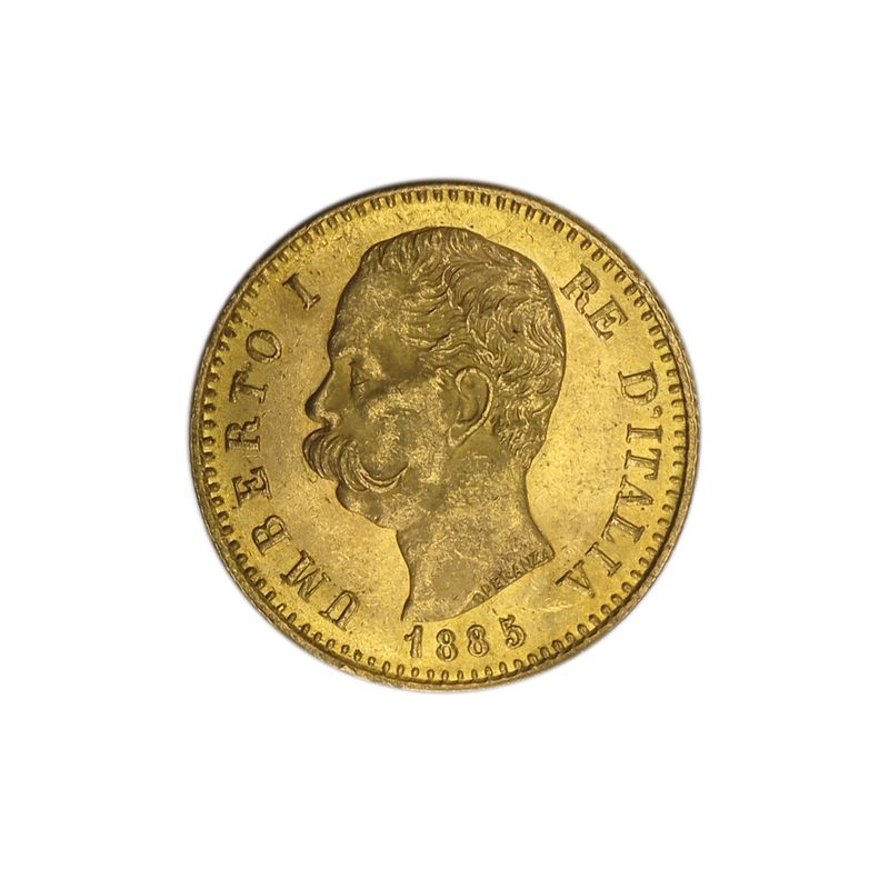 Italien Umberto I. 1885, 20 Lire Gold