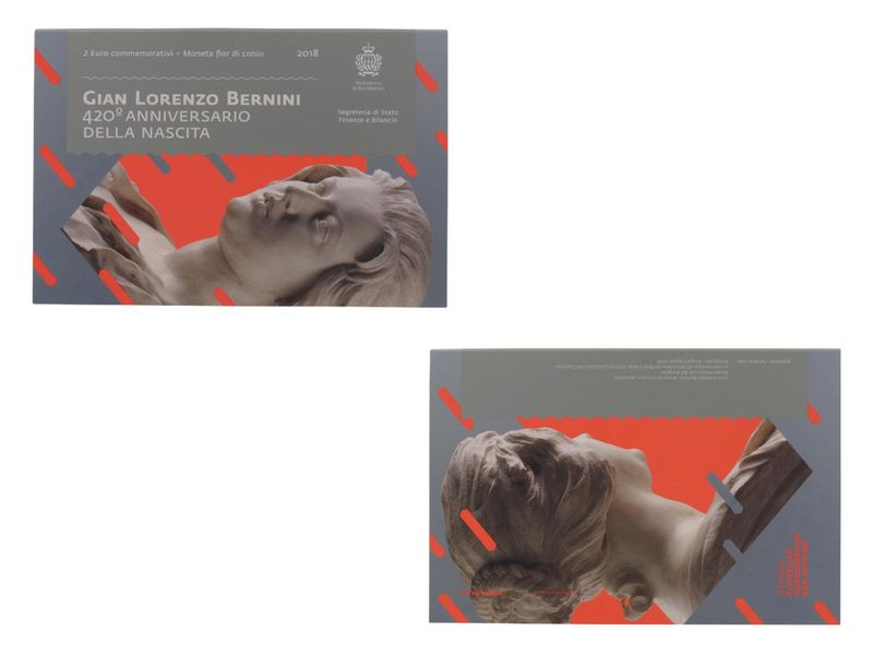 San Marino 2 Euro Münze, 2018 Gian Lorenzo Bernini Folder