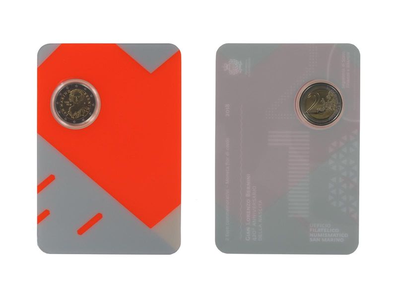 San Marino 2 Euro Münze, 2018 Gian Lorenzo Bernini Folder