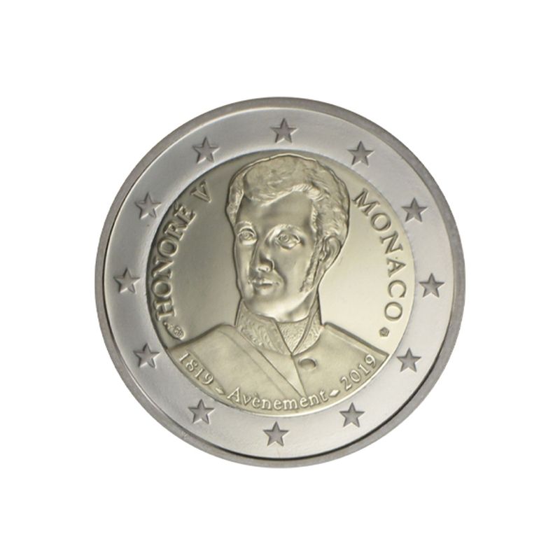 Monaco original 2 € Fürst Honore V., 2019 PP
