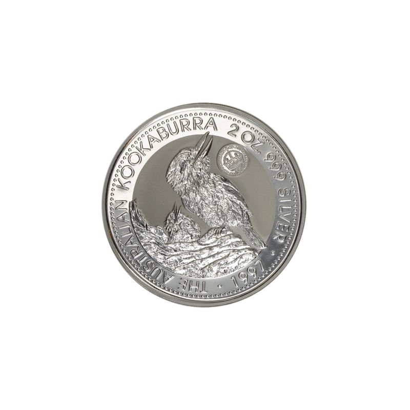 Australien 2$ Kookaburra 1997, Privy Krone, 2 oz  Silber, (B+C)