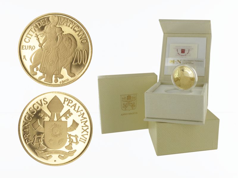 Vatikan 200 € Gold, 2017 Kardinaltugenden - Tapferkeit