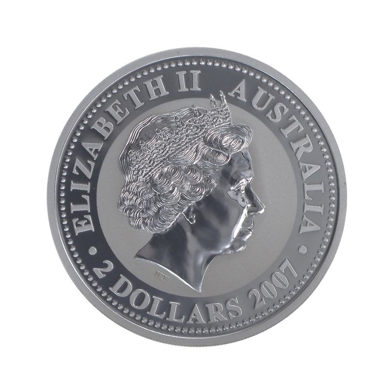 Australien 2$ Ratte Lunar I  2008, 2 oz  Silber