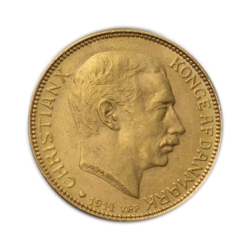 Dänemark Christian X  1914, 20 Kroner Gold