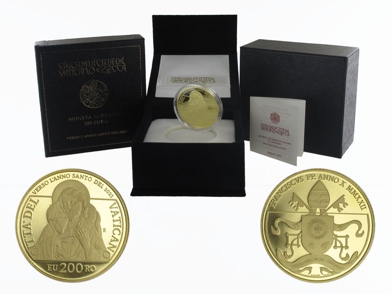 Vatikan 200 € Gold, 2022 Auf dem Weg zum Heiligen Jahr