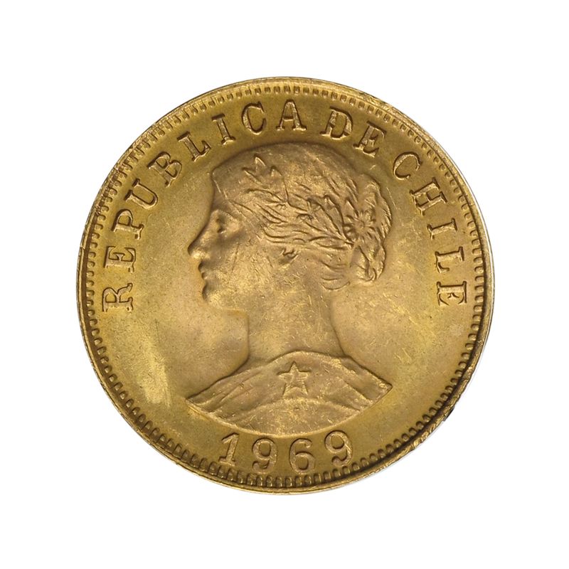 Chile 50 Pesos Freiheitskopf 1969