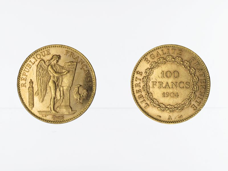 Frankreich 100 Fr. Genius stehender Engel 1904