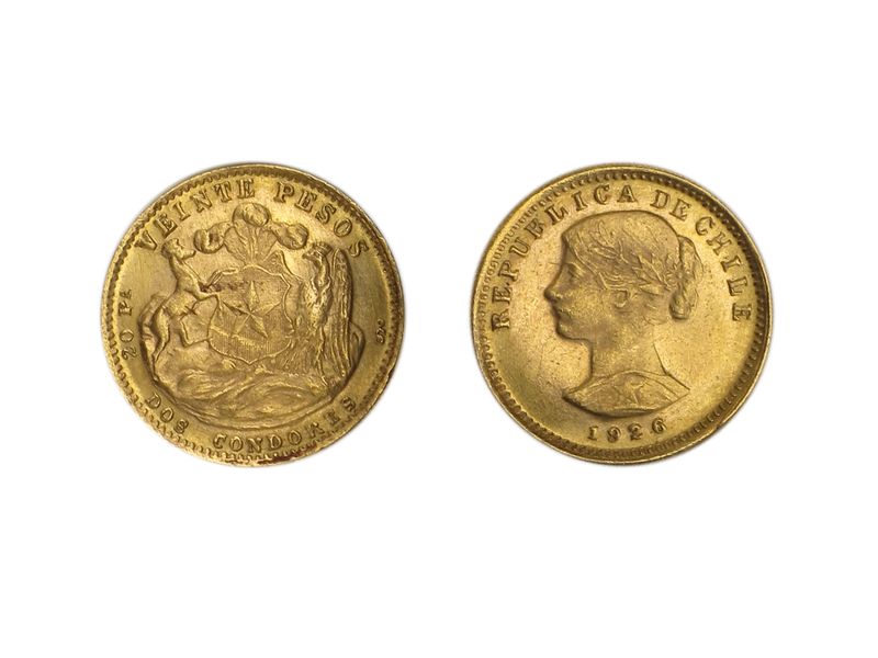 Chile 20 Pesos Freiheitskopf 1926