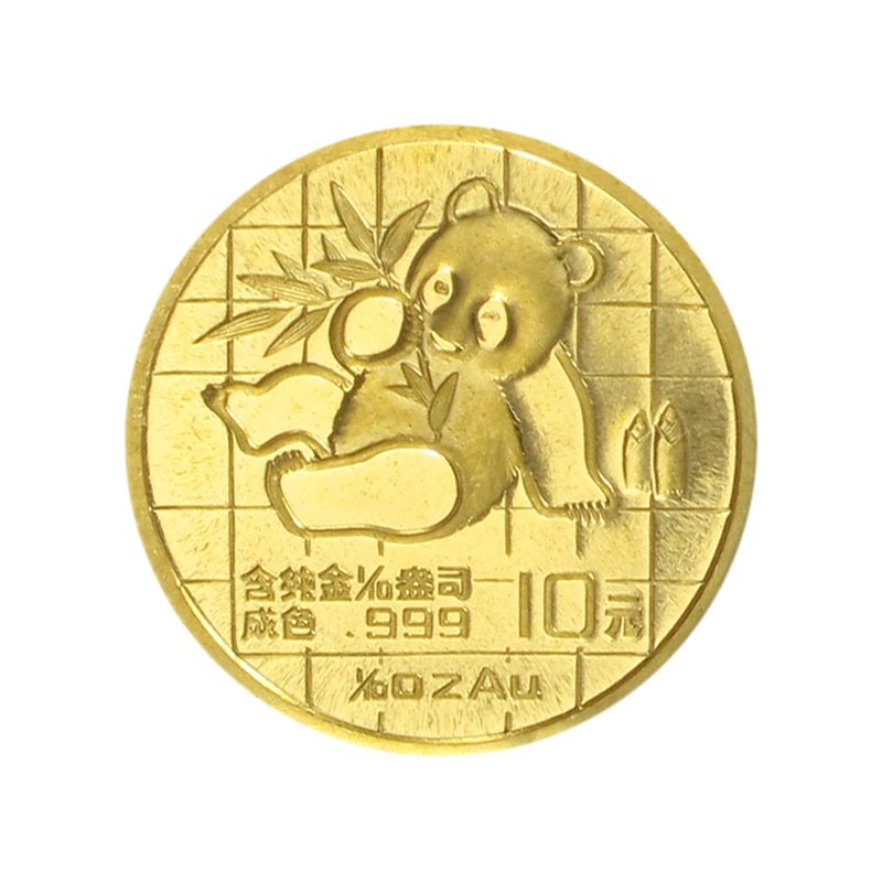 China 10 Yu  Panda 1989, 1/10 Unze Feingold