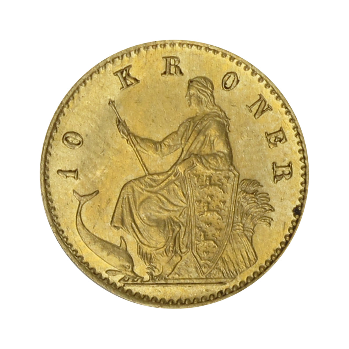 Dänemark Christian IX  1873, 10 Kroner Gold