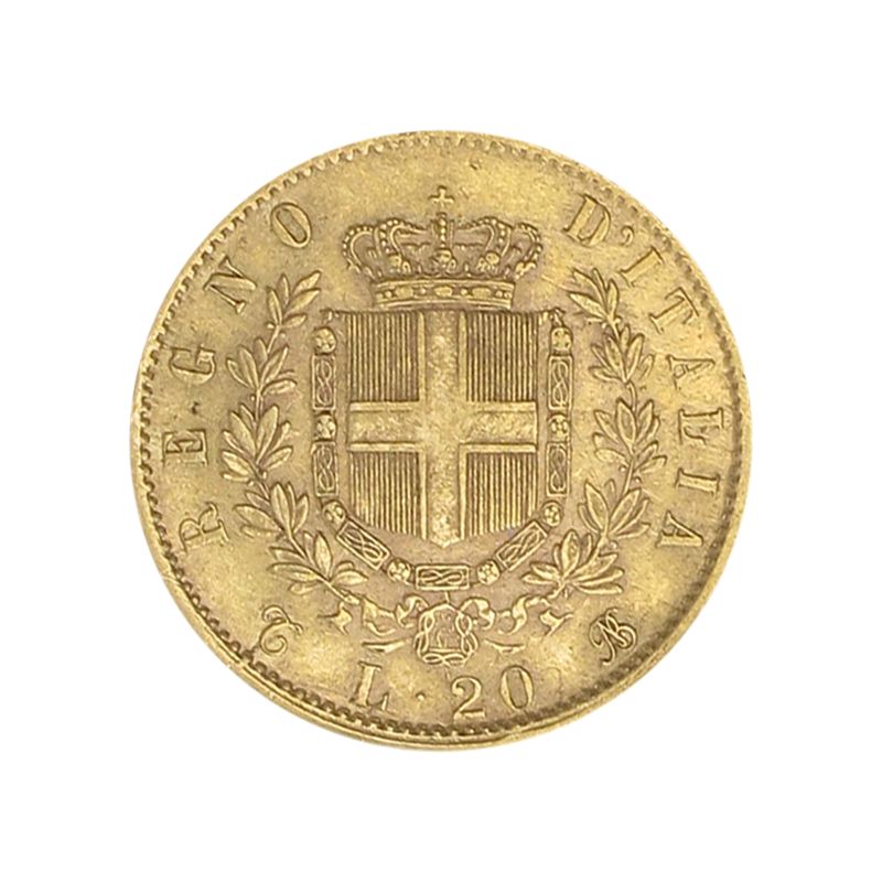 Italien Emanuele II . 1865, 20 Lire Gold