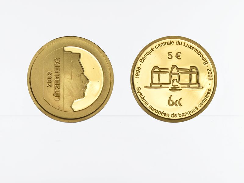 Luxemburg 5 Euro Gold, 2003, Zentralbank, original