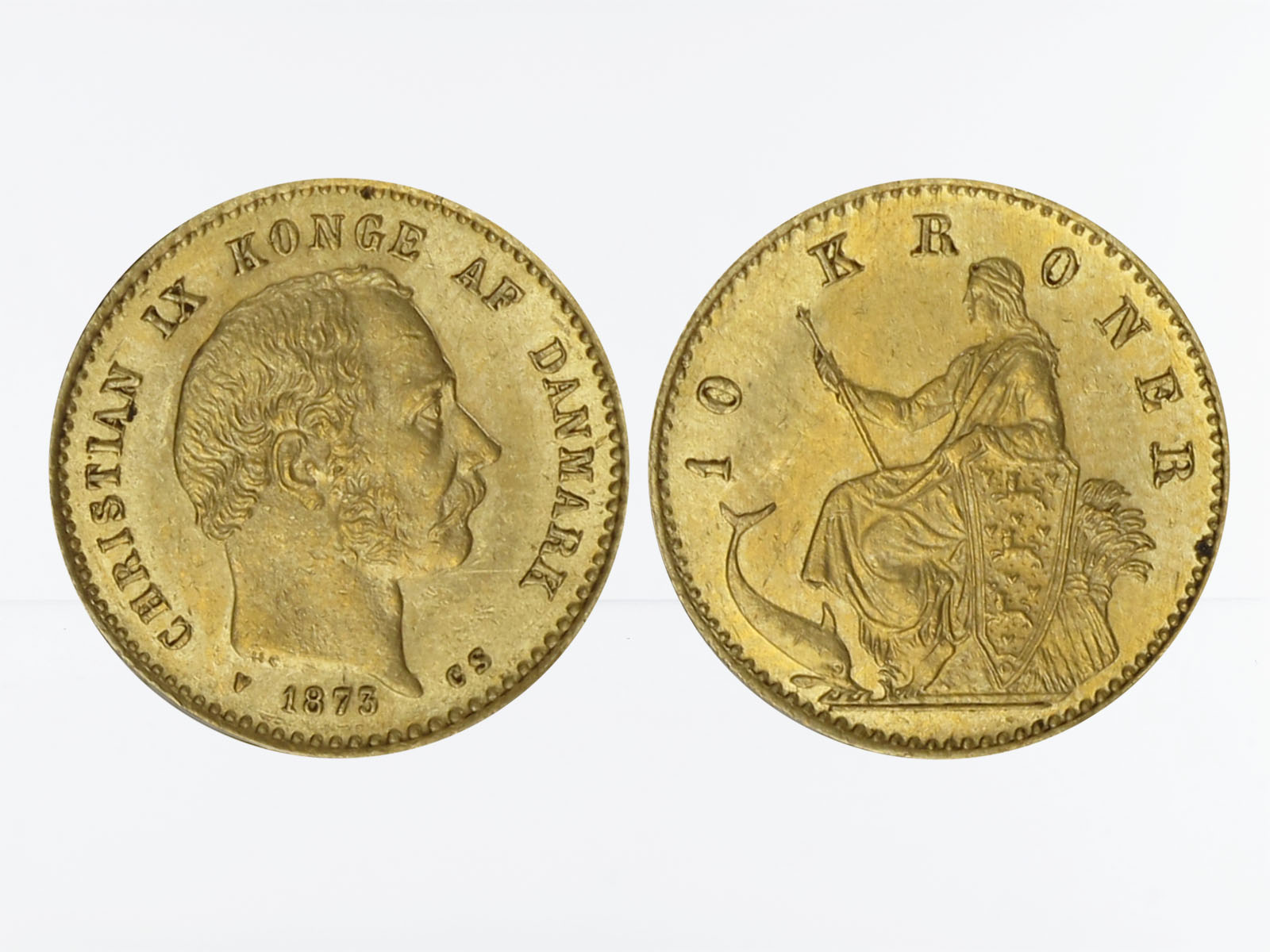 Dänemark Christian IX  1873, 10 Kroner Gold