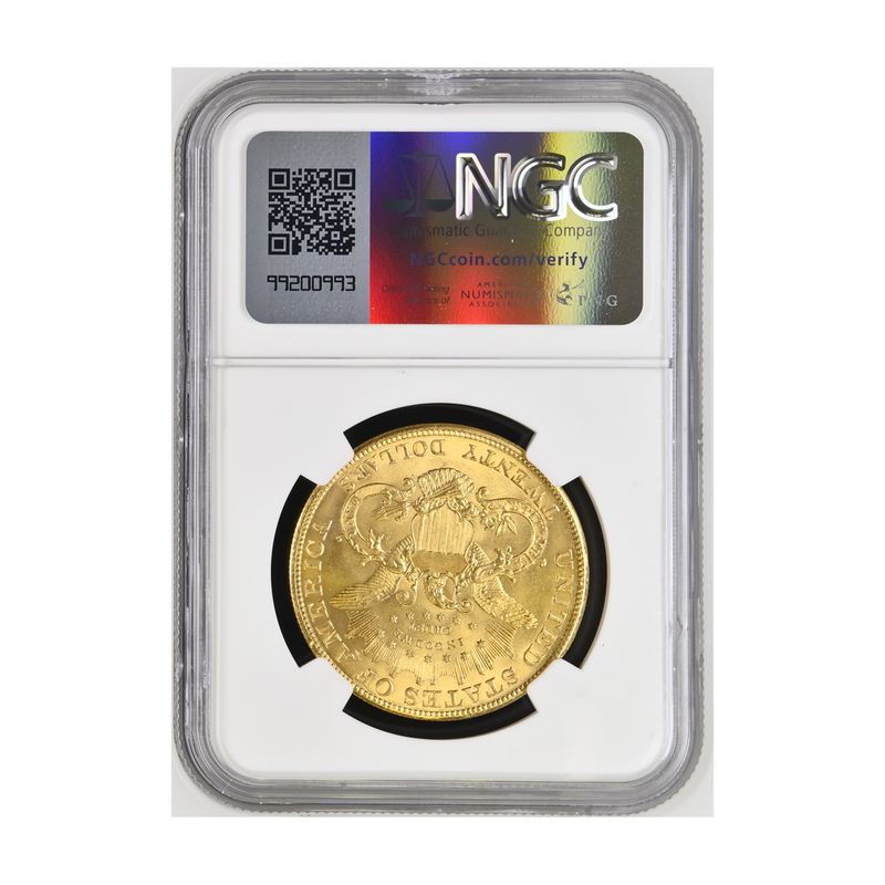 USA 20 Dollars Gold Eagle/Kopf 1904, Slab NGC MS63