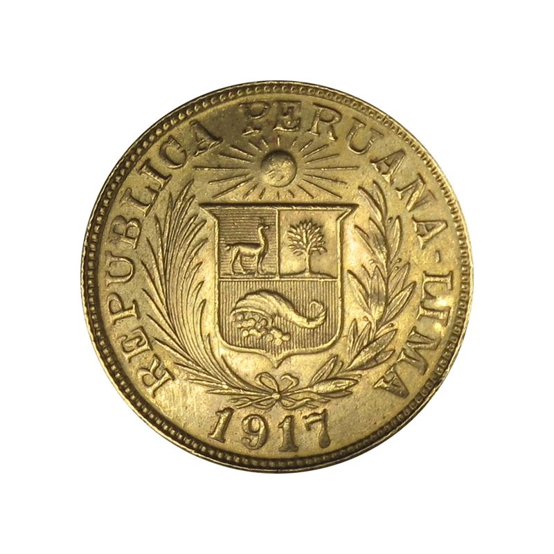 Peru 1 Libra Indianerkopf 1917
