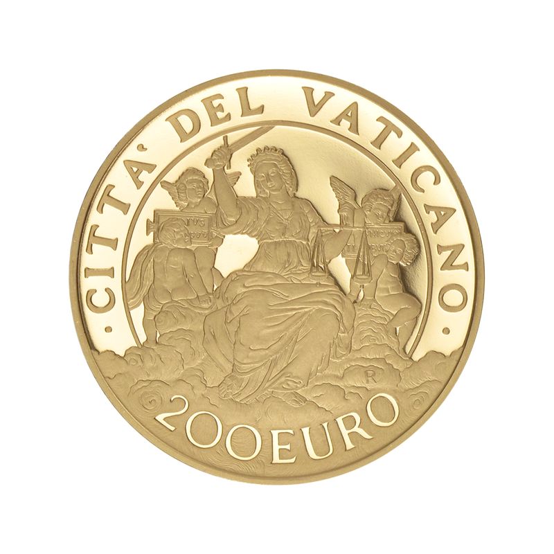 Vatikan 200 € Gold, 2016 Die Kardinaltugenden - Gerechtigkeit